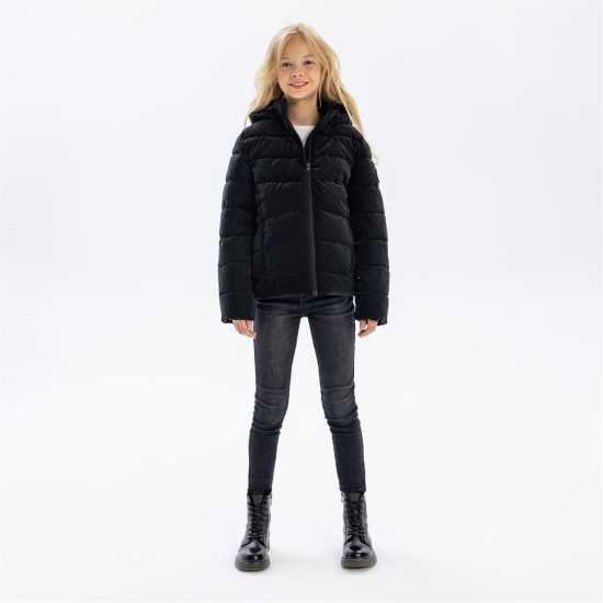 Ватирано Яке Girls Padded Jacket Velvet Feel Black  