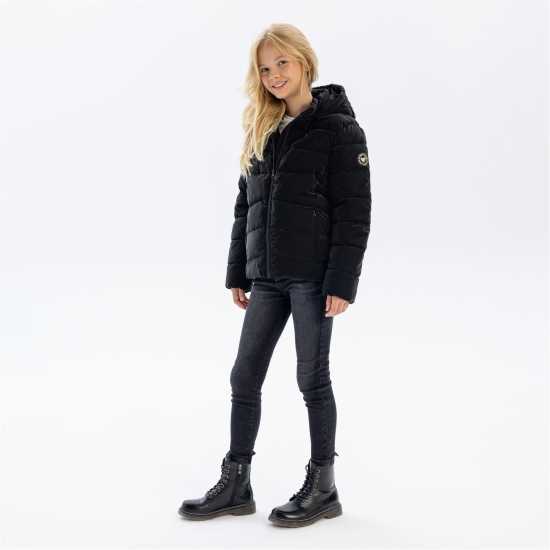 Ватирано Яке Girls Padded Jacket Velvet Feel Black  