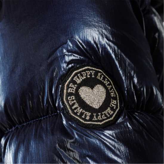 Ватирано Яке Girls Midi Length Padded Jacket Metallic Navy Ватирано Яке Girls Midi Length Padded Jacket Metallic Navy