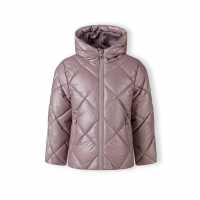 Ватирано Яке Girls Quilted Jacket With Hood And Zip Pockets Lilac  