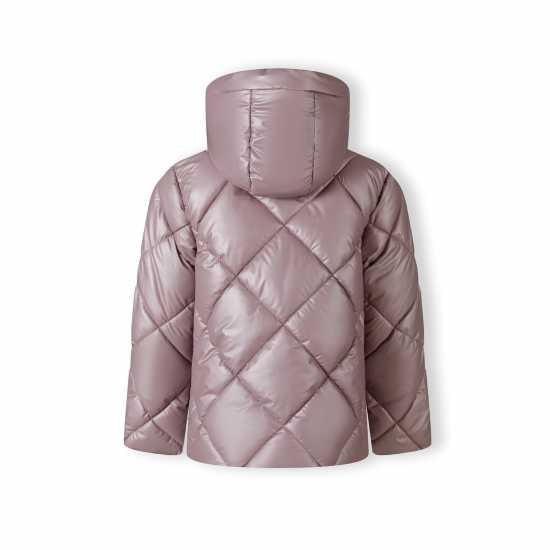 Ватирано Яке Girls Quilted Jacket With Hood And Zip Pockets Lilac  