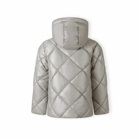 Ватирано Яке Minoti Girls Quilted Jacket With Hood And Zip Pockets Silver  