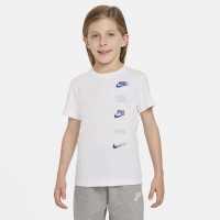 Nike Club+ Badge Tee Infants White Детски тениски и фланелки