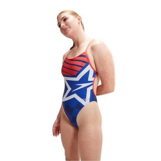 Дамски бански Speedo Womens Placement Digital Vback Speedo Womens Placement Digital Vback Дамски бански