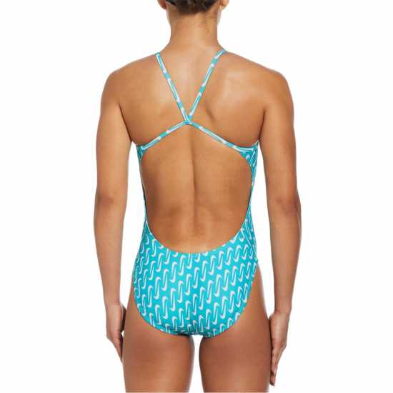 Дамски бански Nike Swim Hydra Strong Cutout One-Piece Swimsuit Синьо Nike Swim Hydra Strong Cutout One-Piece Swimsuit Синьо Дамски бански