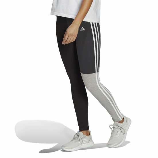 Дамско трико и клинове Adidas Essentials 3-Stripes Colourblock Cotton Leggings Womens Adidas Essentials 3-Stripes Colourblock Cotton Leggings Womens Дамско трико и клинове