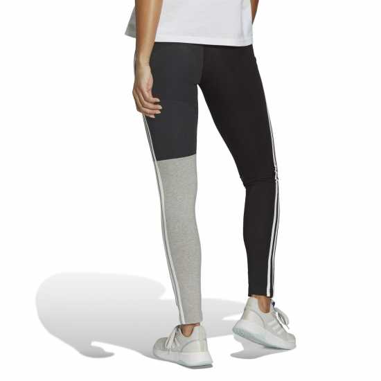 Дамско трико и клинове Adidas Essentials 3-Stripes Colourblock Cotton Leggings Womens Adidas Essentials 3-Stripes Colourblock Cotton Leggings Womens Дамско трико и клинове
