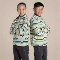 Craghoppers Unisex Kids' Bachas Quarter Zip Fleece Key Lime Prt 