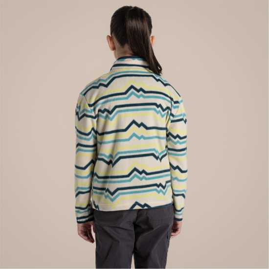 Craghoppers Unisex Kids' Bachas Quarter Zip Fleece Key Lime Prt 