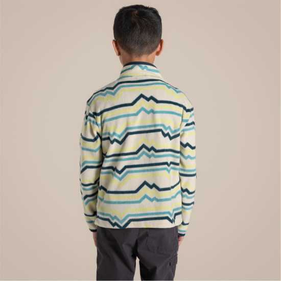 Craghoppers Unisex Kids' Bachas Quarter Zip Fleece Key Lime Prt 