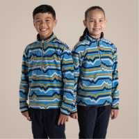 Craghoppers Unisex Kids' Bachas Quarter Zip Fleece BrightSkyPrt 