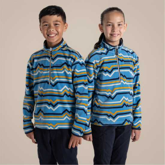 Craghoppers Unisex Kids' Bachas Quarter Zip Fleece BrightSkyPrt 