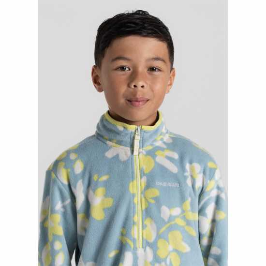 Craghoppers Unisex Kids' Bachas Quarter Zip Fleece BrightSkyPrt 