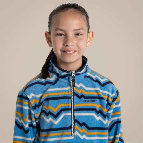 Craghoppers Unisex Kids' Bachas Quarter Zip Fleece BrightSkyPrt 