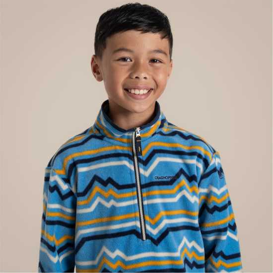 Craghoppers Unisex Kids' Bachas Quarter Zip Fleece BrightSkyPrt 