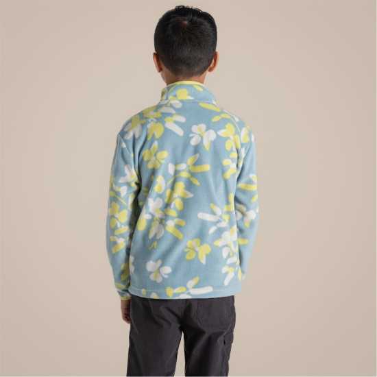 Craghoppers Unisex Kids' Bachas Quarter Zip Fleece SkyBluePrint 
