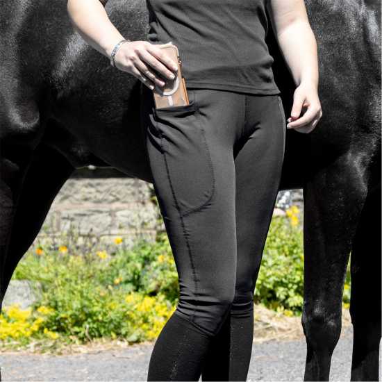 Детски клинове John Whitaker Childrens Riding Tights Черно John Whitaker Childrens Riding Tights Черно Детски клинове