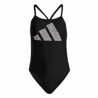 Adidas 3 Bar Logo Print Swimsuit Womens  Дамски бански