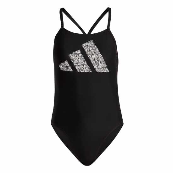 Adidas 3 Bar Logo Print Swimsuit Womens  Дамски бански