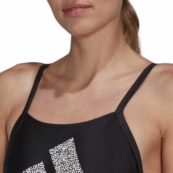 Adidas 3 Bar Logo Print Swimsuit Womens  Дамски бански