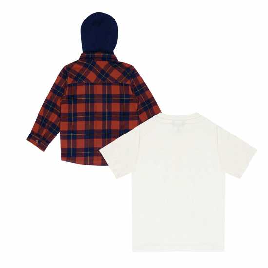 Firetrap Check Hoodie And Shirt Infants  