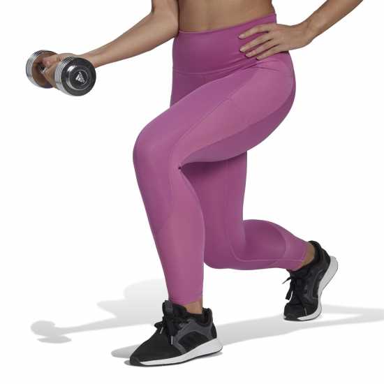 Adidas Optime Training Shiny Full Length Leggings Womens Legging  Дамско трико и клинове