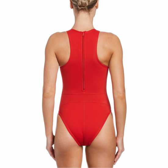 Nike Water Polo One Piece Swimsuit Womens University Red Дамски бански