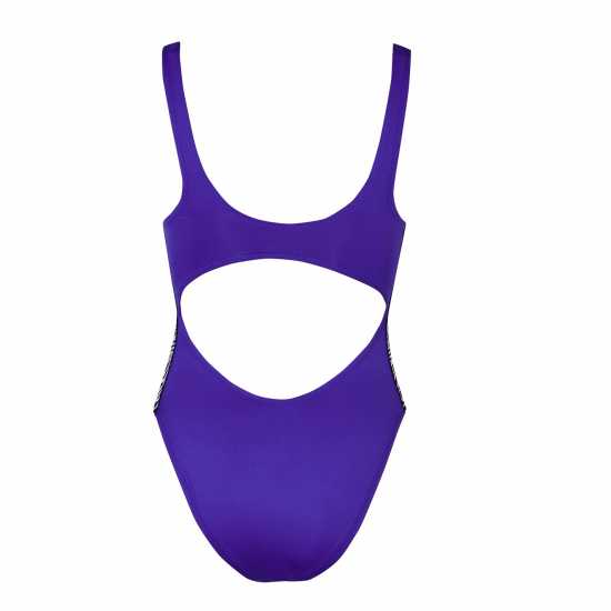Nike Swimming Animal Tape Cut Out Swimsuit Indigo Burst Дамски бански