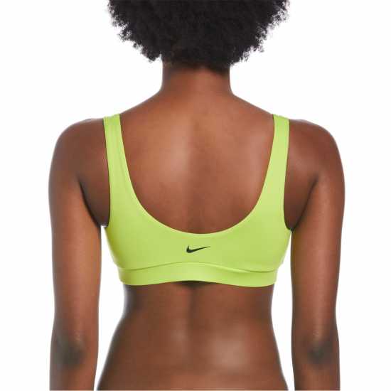 Nike Multi Logo Bandeau Bikini Top Womens Atomic Green Дамски бански