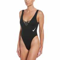 Nike Sneakerkini U-Back One-Piece Swimsuit Womens Black Дамски бански