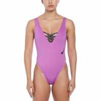 Nike Sneakerkini U-Back One-Piece Swimsuit Womens Fuchsia Dream Дамски бански