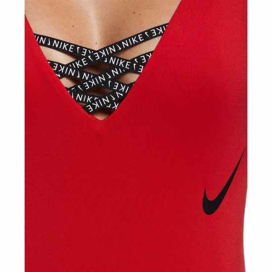 Nike Sneakerkini U-Back One-Piece Swimsuit Womens Universty Red Дамски бански