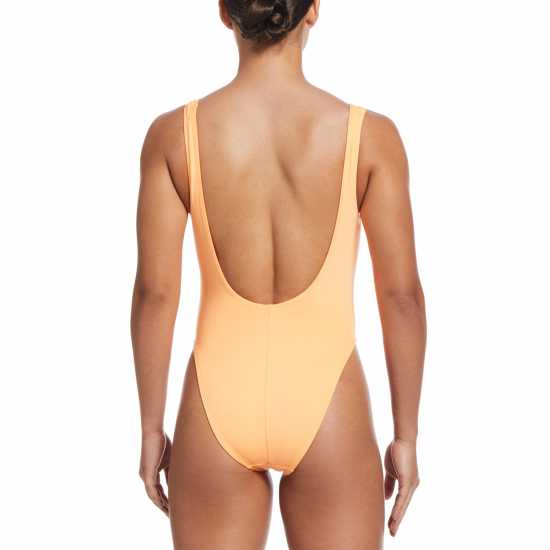 Nike Sneakerkini U-Back One-Piece Swimsuit Womens Peach Cream Дамски бански