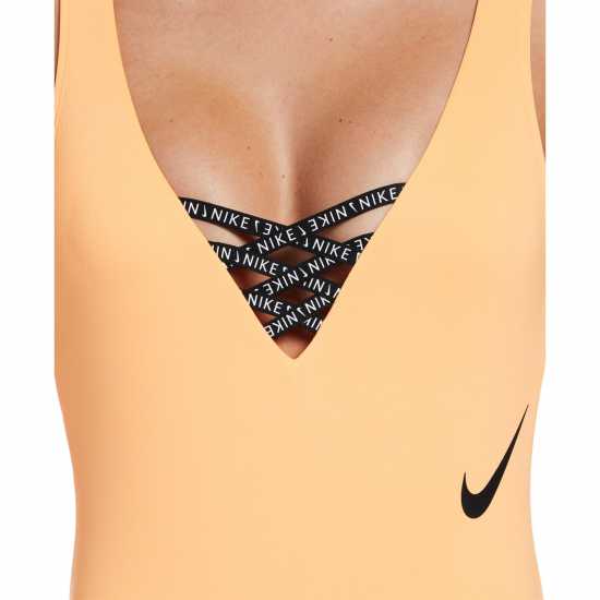 Nike Sneakerkini U-Back One-Piece Swimsuit Womens Peach Cream Дамски бански