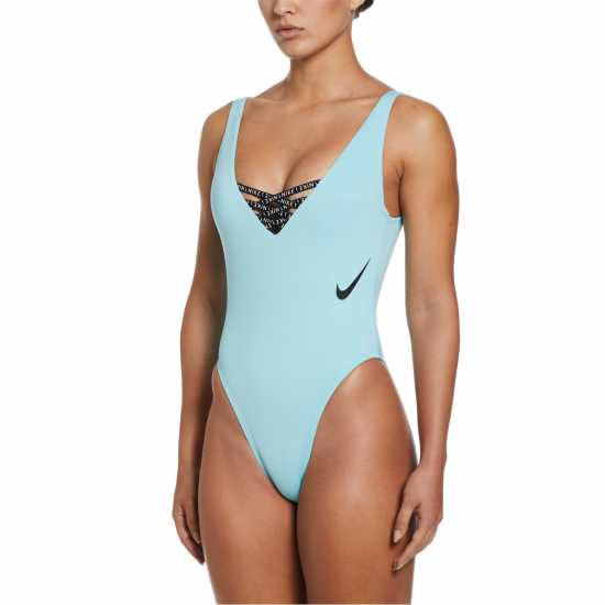 Nike Sneakerkini U-Back One-Piece Swimsuit Womens Nike Sneakerkini U-Back One-Piece Swimsuit Womens