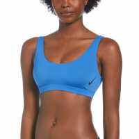 Nike Swim Sneakerkini Scoop Neck Bikini Top Womens Pacific Blue Дамски бански