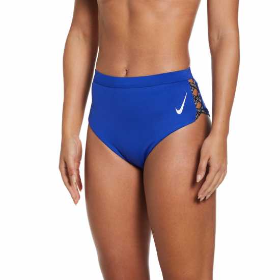 Nike Swim Sneakerkini High Waist Cheeky Bottom Racer Blue Дамски бански
