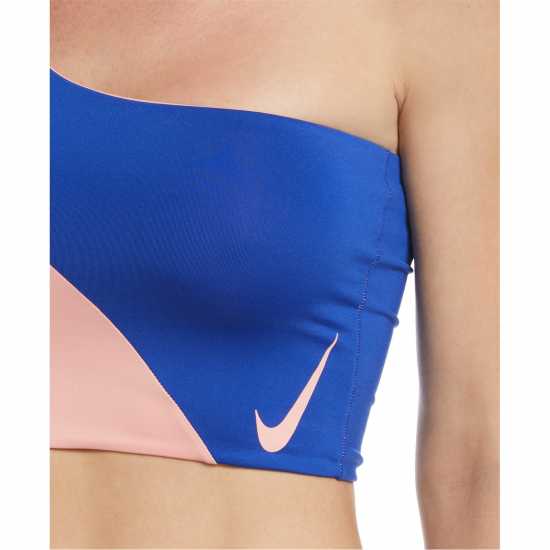 Nike Swimming Icon Colourblock 3 In 1 Bikini Top Bleachd Coral Дамски бански