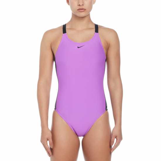 Nike Fusion Logo Tape Fastback Swimsuit Womens  Дамски бански