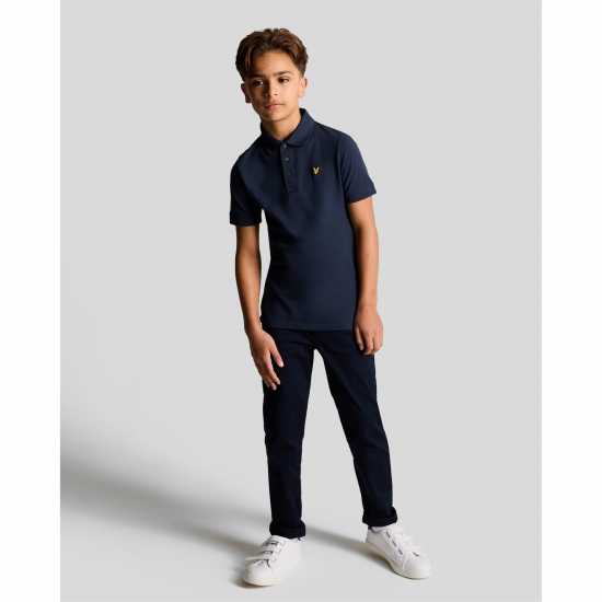 Lyle And Scott Блуза С Яка Unisex Kids' Classic Short-Sleeve Polo Shirt Нави З99 