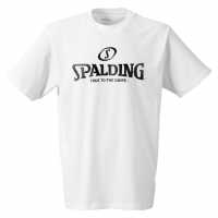 Spalding Тениска С Лого Logo Tee Ch99 White Детски тениски и фланелки