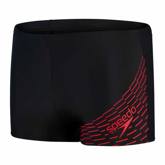Speedo Мъжки Шорти Medley Logo Aquashorts Mens Black/Red Мъжки плувни шорти и клинове
