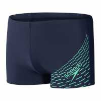 Speedo Мъжки Шорти Medley Logo Aquashorts Mens Navy/Green Мъжки плувни шорти и клинове