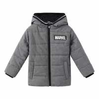 Character Kids Disney Hooded Long Sleeve Short Puffer Jacket Marvel Character Kids Disney Hooded Long Sleeve Short Puffer Jacket Marvel
