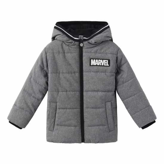 Character Kids Disney Hooded Long Sleeve Short Puffer Jacket Marvel Character Kids Disney Hooded Long Sleeve Short Puffer Jacket Marvel