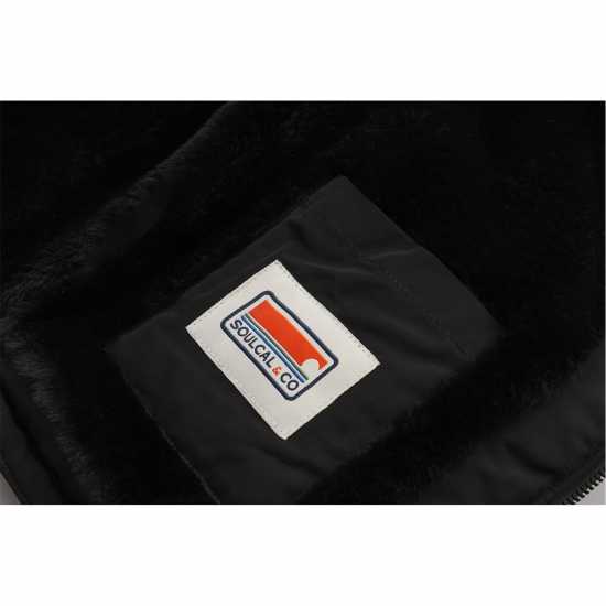 Soulcal Пухено Яке 2 Zip Bubble Jacket Infants Черно 