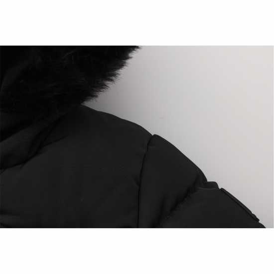 Soulcal Пухено Яке 2 Zip Bubble Jacket Infants Черно 