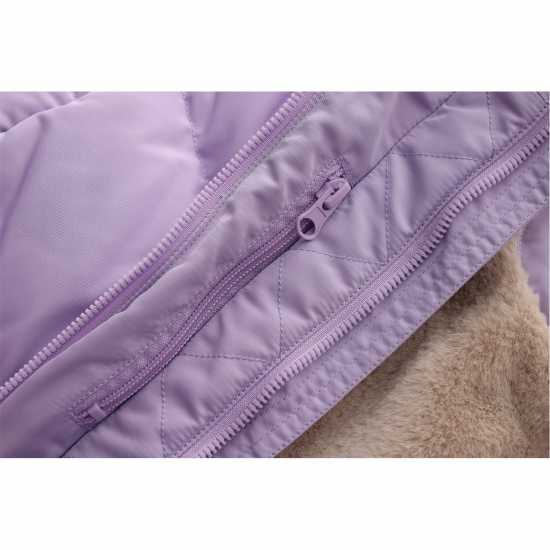 Soulcal Пухено Яке 2 Zip Bubble Jacket Infants Лилаво 