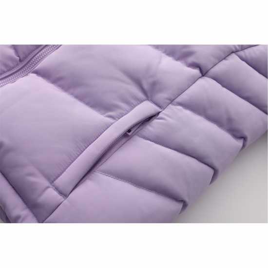 Soulcal Пухено Яке 2 Zip Bubble Jacket Infants Лилаво 
