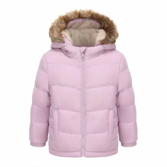 Soulcal Пухено Яке 2 Zip Bubble Jacket Infants Сиренево 